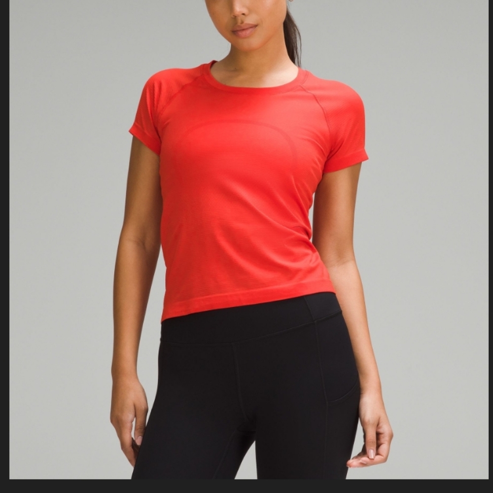 Swiftly Tech Short Sleeve 2.0 *Race Length, Size 6, Hot Heat